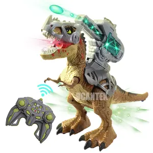 2.4G Remote Control Walking Dinosaur Water Bullet Shooting DIY T-Rex Fighting RC Dinosaur Toys For Kids With Spray