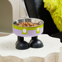 Bol surélevé pour chien et chat en acier inoxydable antidérapant grande capacité avec protection du cou et conception anti-renversement Nouveau style