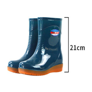 Bottes de pluie en caoutchouc à coupe basse et doublure en peluche multicolore pour femmes Bottes de jardin Bottes de pluie pour femmes - Product Image 1