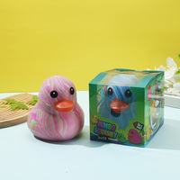 Nouvel Arrivage en Gros : Jouet Squishy Géant en Forme de Canard Tie-Dye, Doux, à Rebond Lent, Jouet Sensoriel Anti-Stress pour Enfants Autistes