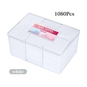 1080 pièces/boîte étiquette privée non pelucheux rose Gel dissolvant nettoyage coton feuille vernis à ongles cosmétique dissolvant distributeur ongles lingette - Product Image 6