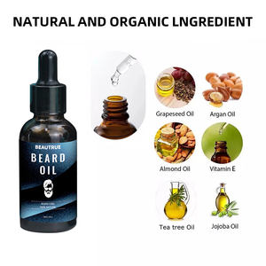 Ensemble de <span class=keywords><strong>cire</strong></span> à l'huile de croissance pour la barbe sur mesure ciseaux à baume kit de brosse à épiler soin de la barbe pour hommes toilettage - Product Image 5