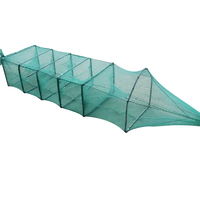 Cage de pêche multifilament longue vente directe du fabricant Dragon Bubu PE/Nylon piège à appâts pliable Double pot de crabe crevettes