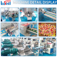 Machine d'emballage horizontale entièrement automatique pour sachets de viande en purée pour chats, bâtonnets de friandises pour animaux de compagnie, extrudeuse d'emballage