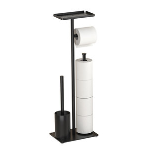Soporte <span class=keywords><strong>de</strong></span> metal para <span class=keywords><strong>rollo</strong></span> <span class=keywords><strong>de</strong></span> <span class=keywords><strong>papel</strong></span> higiénico combinado <span class=keywords><strong>de</strong></span> <span class=keywords><strong>pie</strong></span> libre soporte <span class=keywords><strong>de</strong></span> <span class=keywords><strong>papel</strong></span> <span class=keywords><strong>de</strong></span> baño con escobilla <span class=keywords><strong>de</strong></span> baño - Product Image 1