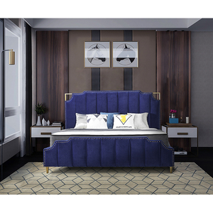 Juego <span class=keywords><strong>de</strong></span> cama king <span class=keywords><strong>de</strong></span> terciopelo nórdico <span class=keywords><strong>de</strong></span> lujo, tapizado, suave, para cama Queen, muebles <span class=keywords><strong>de</strong></span> cama, 1 fábrica - Product Image 3