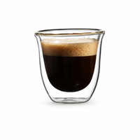 Verres à double paroi isolés résistants à la chaleur pour cappuccino, latte, café, thé, avec poignée