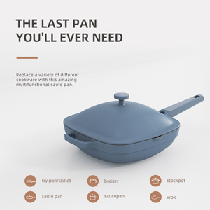 Die Cast Aluminum <strong>Wok</strong> Skillets Pan <strong>Non</strong> <strong>Stick</strong> Saute Fry Pans Set - Product Image 2