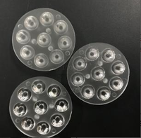 Lentille LED ronde en PMMA Shenzhen 2835, diffuseur à 9 LED avec structure plano-convexe pour l'éclairage