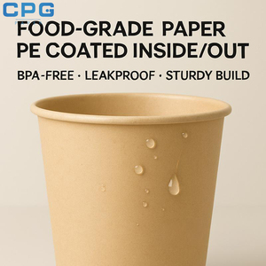 Vasos de Papel de Doble Pared al por Mayor de Fábrica, 12oz 16oz 20oz, Vasos de Papel Ecológicos para Café, Desechables - Product Image 4