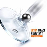 Verres de lunettes optiques bifocales à dessus plat 1.59 PC, anti-lumière bleue, résistants aux chocs, avec revêtement vert HMC, directement de l'usine