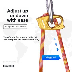 Corde de sécurité réglable pour <span class=keywords><strong>alpinisme</strong></span> et escalade, avec système de dégagement rapide, équipement de protection, double lanière en nylon - Product Image 1