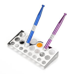 Support rectangulaire en acier inoxydable à 21 trous pour coupelles de pigment de <span class=keywords><strong>tatouage</strong></span>, support pour machine à tatouer, équipement de broderie - Product Image 3