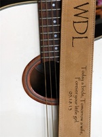Sangle de guitare en cuir grain supérieur avec logo personnalisé, ceinture réglable pour guitare