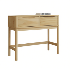 Solid Wood <b>Pine</b> Console <b>Table</b> 35.2x14.4x28.7 Inches Storage Living Room Furniture Minimalist Design - Product Image 1