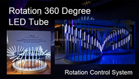 Projecteurs de plafond LED à projection disco IP65, 1 m, 360 degrés, tube rotatif DMX Pixel en alliage d'aluminium pour événements scéniques et parcs à thème