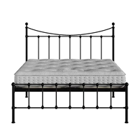 Cadre de lit en métal de style européen lit double transformable à montage facile tissu d'ameublement maison hôtels écoles appartements