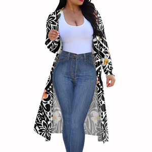 <span class=keywords><strong>Cardigan</strong></span> <span class=keywords><strong>viola</strong></span> con stampa floreale polinesiana in stile Samoa all'ingrosso <span class=keywords><strong>Cardigan</strong></span> Casual Plus Size <span class=keywords><strong>Cardigan</strong></span> lungo a maniche lunghe da donna - Product Image 6