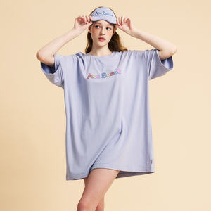 Nuova Graziosa <span class=keywords><strong>Camicia</strong></span> <span class=keywords><strong>da</strong></span> <span class=keywords><strong>Notte</strong></span> in <span class=keywords><strong>Viscosa</strong></span> a Pois con Collo Tondo e Ricamo per Giovani Donne, Stile Pullover per Abbigliamento <span class=keywords><strong>da</strong></span> Casa - Product Image 3