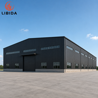 Nave Industrial Prefabricada de Acero con Acabado en Caliente, de Gran Superficie, sin Columnas, Estructura Metálica, Taller Anticorrosión