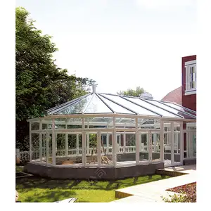 Toptancı popüler su geçirmez özelleştirilmiş alüminyum sunroom otel açık cam evler sunroom ev