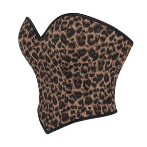 Leopard Corset <strong>Bra</strong> Tank <strong>Tops</strong> Women Sexy Bones <strong>Camisole</strong> Lingerie Night Party Club <strong>Top</strong> - Product Image 1