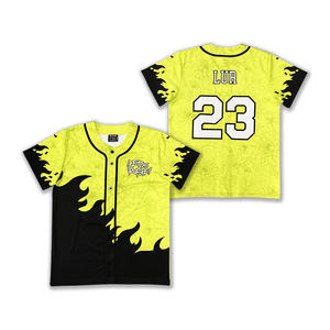 Botón Jerseys de béisbol Camisas Uniforme de béisbol personalizado Impresión Patrón retro Jersey de béisbol - Product Image 1