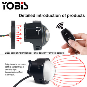 Luz LED Dinámica para Coche, Ojo de Diablo Grande de <span class=keywords><strong>3</strong></span> Pulgadas, 33 Modos, Lente 3D, Pupilas Dinámicas, Faro Delantero, Modificación Remota, Ojo de Águila - Product Image 5