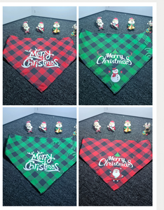 Meilleures ventes Noël : Bavoirs, foulards et colliers pour chiens et chats, motifs unis, foulards anti-bave, divers styles, accessoires vestimentaires pour animaux de compagnie - Product Image 4