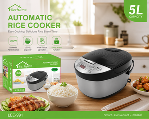 Cuiseur à riz électrique commercial CTRONIC 5L en acier inoxydable avec accessoire spatule pour usage domestique - Product Image 2
