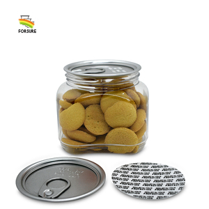 Hộp Nhựa Đựng Thực Phẩm Trong Suốt <span class=keywords><strong>17</strong></span> Oz Hộp Nhựa Tái Chế Chất Lượng Cao Có Nắp Trong Hộp Trái Cây Khô Hình Vuông 500 Ml Lọ Nhựa - Product Image 3