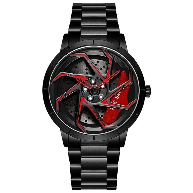Original  Car Wheel  Rim Spinning Wheel Watches Waterproof Rotating Dial 3d Mens Watches Sports Car Watches
