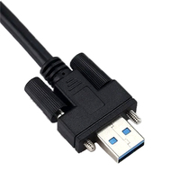 Cable de montaje en panel USB 3,0 con tornillos de bloqueo Cámara industrial Cable USB 3.0B para computadoras Impresoras Escáneres Blindaje trenzado