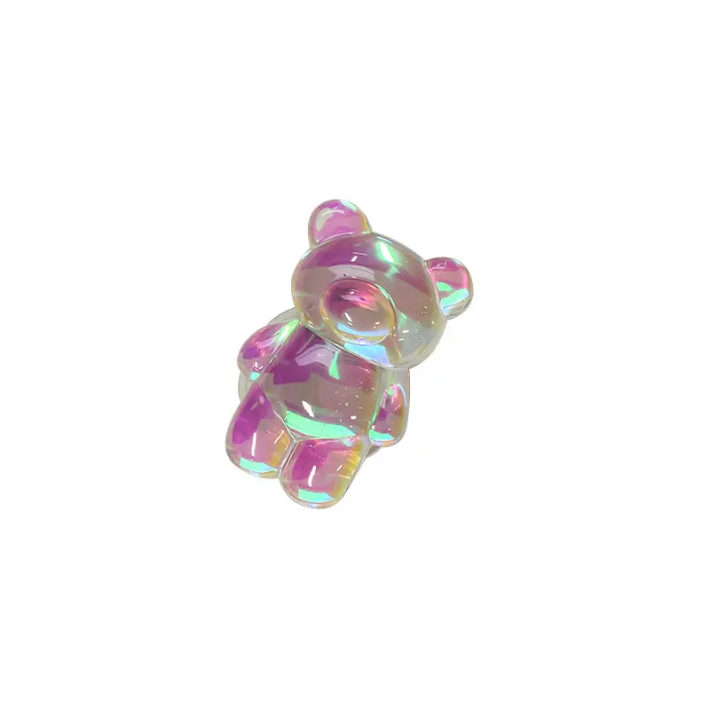 Симпатичный милый мультяшный медведь 3D красочный ослепительный лазерный Телескопический стенд акриловая эмалированная эпоксидная смола Мобильный держатель Griptok стенд для iPhone