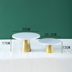 3 miếng 8 inch 10 inch vàng sơn bánh đứng cho bàn tráng miệng đám cưới nhỏ tròn cupcake đứng - Product Image 4