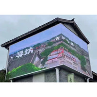 Écran LED à 90 degrés, mur publicitaire 3D, écran LED plein couleur extérieur biseauté P2.5 P3 P4 P5 P6 P8 P10