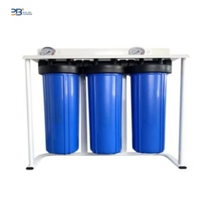 Ba giai đoạn lớn/lớn màu xanh 10 ''* 4.5'' Hệ thống lọc nước hệ thống lọc nước với đồng hồ đo áp suất và khung - Product Image 3