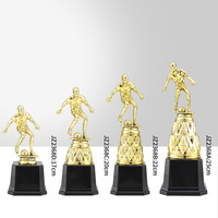 Trophées de football pour les compétitions scolaires, récompenses pour les étudiants, petites statuettes dorées, trophées de football en résine