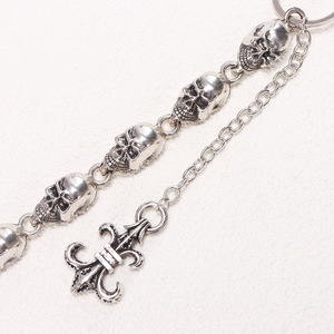 Skull Head Pants <b>Chain</b> Tibetan Silver Single Layer Hip Hop Waist <b>Chain</b> Casual Fashion Body <b>Chain</b> - Product Image 3