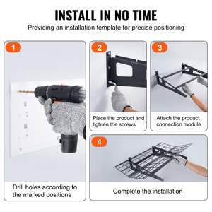 DB Wholesale Lot de 2 étagères de rangement pour garage à usage intensif Étagères murales de 6x2 pieds Capacité de charge de 1000 lb pour un garage efficace - Product Image 4