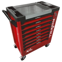 PHIXWELL Armoire à outils de garage à 8 tiroirs Chariot à outils en métal robuste avec ensembles d'outils pour l'atelier de réparation de voitures