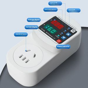 Prises <span class=keywords><strong>de</strong></span> protection contre les surtensions en gros 110V 220V avec écran LCD réglable 16A, protection contre les surtensions, <span class=keywords><strong>prise</strong></span> UE sécurisée - Product Image 5