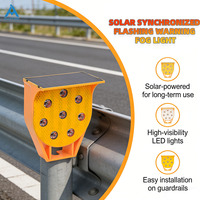 Nouveau modèle de lampe de signalisation solaire IP54 3.7V LED, clignotante pour route, avec couvercle en PC, visibilité 300m, communication 2.4G