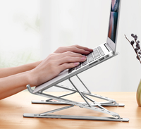 Dudukan Laptop MC N8 Baru yang Dapat Disesuaikan, Dudukan Tablet Notebook Aluminium, Alas Pendingin Meja, Penyangga Laptop Lipat