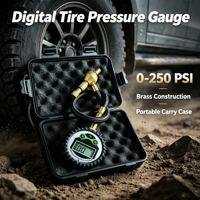 Manomètre numérique MAISOON pour dégonflage des pneus, 250 PSI, haute précision, soupape de décompression, outil tout-terrain 4x4 pour Jeep, camion, SUV