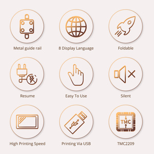 TRONXY MOORE Wholesale Pottery <b>Machine</b> Build Size 255*255*260 mm Fast Speed Ceramic Metal Prusa I3 Structure Clay 3D <b>Printer</b> - Product Image 2