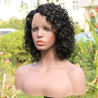 Perruques Courtes en Cheveux Humains Sans Colle Remy, Approvisionnement Direct Usine, Mélange Naturel, Pas Cher, Colorées, Coupe Pixie Bouclée, Vente en Gros, Cheveux Brésiliens Vierges