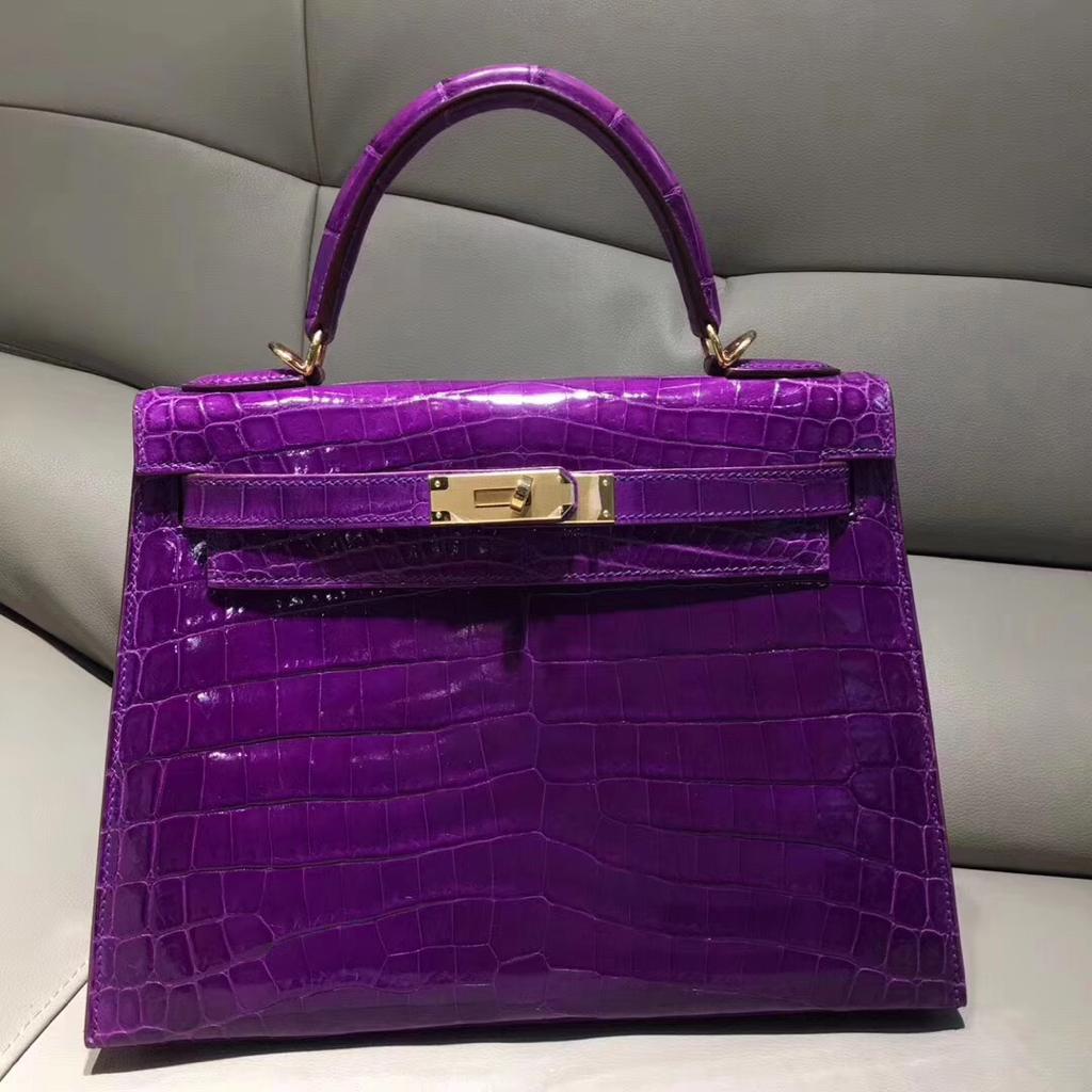 Custom-made High End Quality 100% Genuine Exotic Crocodile Leather Hand Bag