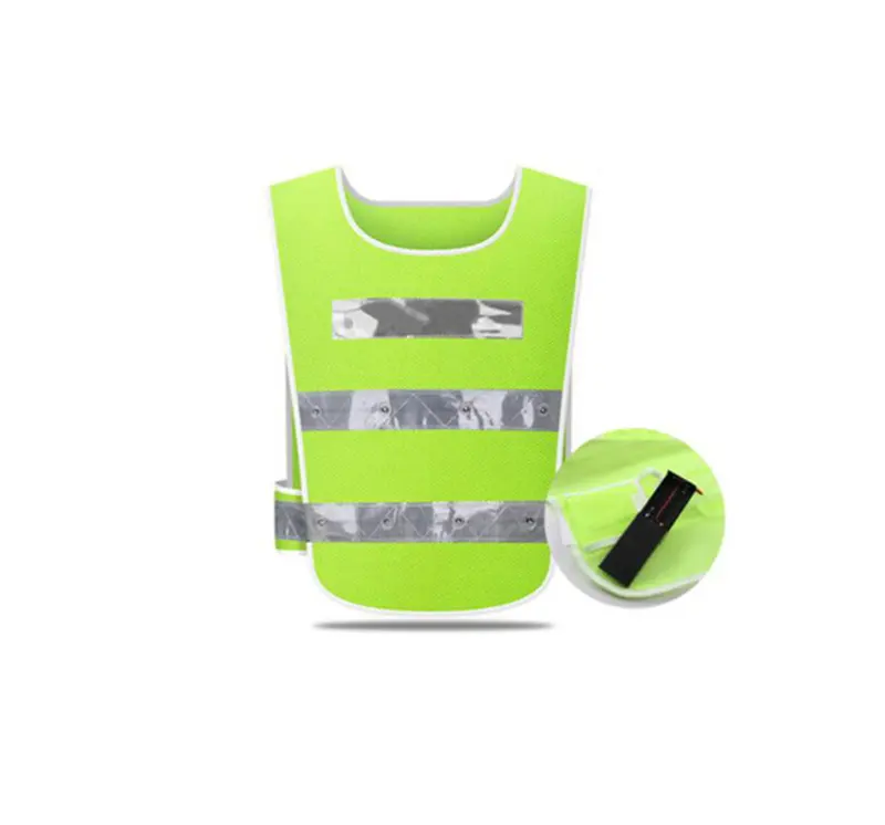 Outdoor Adjustable LED Reflective Luminous Running Vest Glowing Reflector Straps Safety Gear for Men Women Night Running Hiking