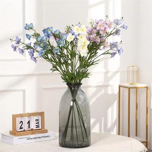 Stile europeo di fascia alta sfuso bianco blu Wild Delphinium fiori di seta artificiale Larkspur fiore per la decorazione di nozze - Product Image 1
